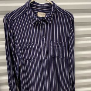 Universal Thread Goods Co. blue stripe pop over L